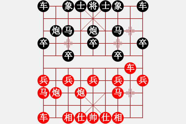 象棋棋谱图片：bbboy002(业6-2) 先胜 庄稼菜（业5-2） - 步数：10 