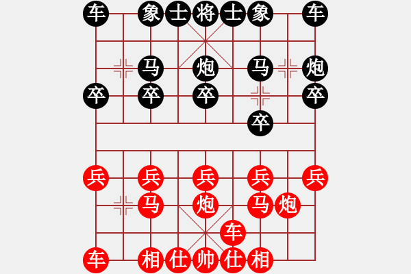 象棋棋譜圖片：有趣的半途順炮窩心馬：力爭當老大[紅] -VS- 棋苑大怪[黑] - 步數(shù)：10 