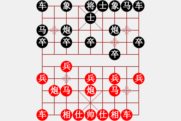 象棋棋譜圖片：2022.11.5.5y五分鐘中炮先勝右士7卒雙斂炮 - 步數(shù)：10 