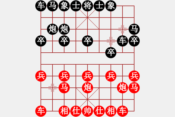 象棋棋譜圖片：一線之間[2633993492] -VS- 風(fēng)[343810845] - 步數(shù)：10 