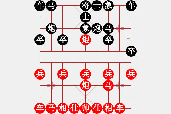 象棋棋譜圖片：葬心紅勝快樂流氓∑【中炮局】 - 步數(shù)：10 