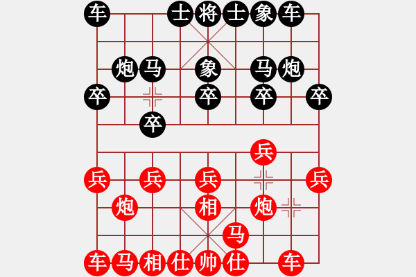 象棋棋譜圖片：蠟釘(6級)-和-bbboy002(初級) - 步數(shù)：10 