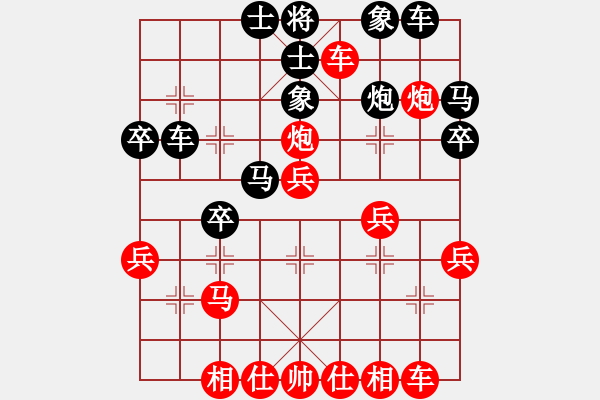 象棋棋譜圖片：信手炮：車雙炮精彩組殺2-1 - 步數(shù)：30 