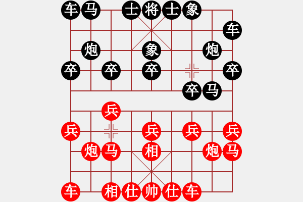 象棋棋谱图片：上海 谢靖 和 湖北 李雪松 - 步数：10 