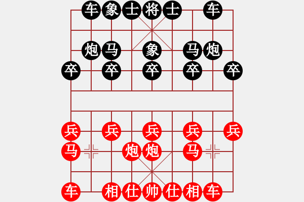 象棋棋譜圖片：中炮單提馬對(duì)屏風(fēng)馬飛左象 - 步數(shù)：10 