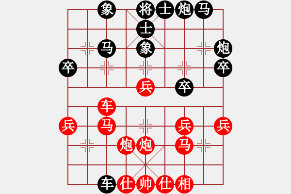 象棋棋譜圖片：八路兄弟(6段)-勝-求真(月將) - 步數(shù)：40 