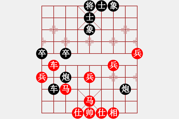 象棋棋譜圖片：中炮巡河車對(duì)屏風(fēng)馬（旋風(fēng)V7.0先勝巫師業(yè)余級(jí)） - 步數(shù)：50 