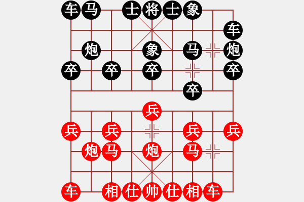 象棋棋譜圖片：我本善(7級)-和-州來棋客(9級) - 步數(shù)：10 