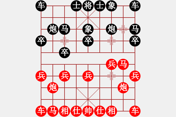 象棋棋譜圖片：心想事成[紅] -VS-行者必達(dá)[黑]shu - 步數(shù)：10 