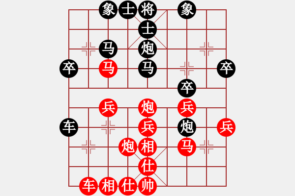 象棋棋譜圖片：陜北之狼(2段)-負(fù)-荊州神州行(5段) - 步數(shù)：30 