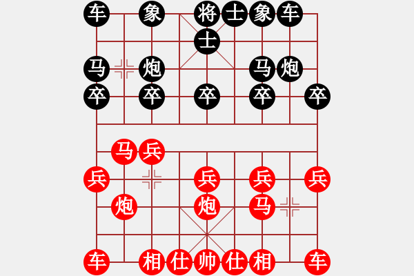 象棋棋譜圖片：彭昶瑜順炮緩開車負(fù)黑跳邊馬 - 步數(shù)：10 