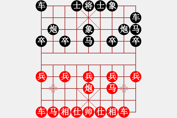 象棋棋譜圖片：布局圣手(日帥)-勝-小乖(日帥) - 步數(shù)：10 