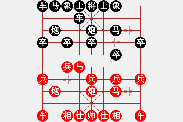 象棋棋譜圖片：熱血盟_清風(fēng)俠[紅] -VS- 熱血盟●溫柔一刀[黑] - 步數(shù)：10 