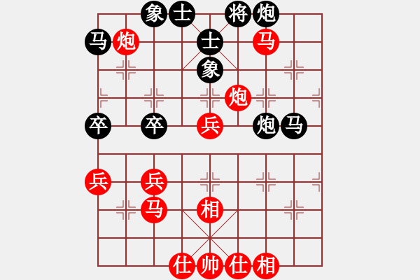 象棋棋譜圖片：百花，孔雀棋后VS大師群樺(2015-7-21) - 步數(shù)：50 