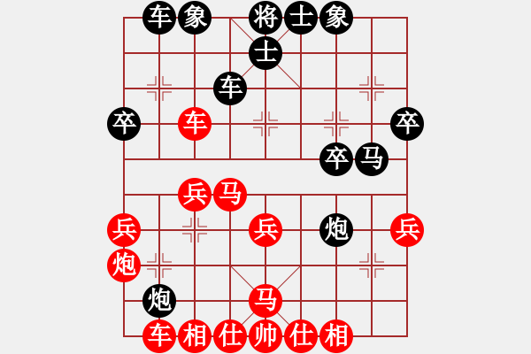 象棋棋譜圖片：帶狗的道士(7段)-勝-閃電手(8段) - 步數(shù)：30 