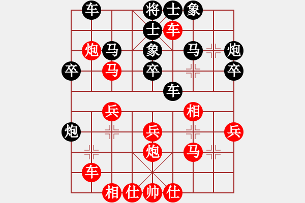 象棋棋譜圖片：江西醫(yī)生(月將)-和-去棋中論壇(日帥) - 步數(shù)：30 