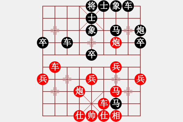 象棋棋譜圖片：獅子搏兔[66232081] -VS- 小小甜心[1477928256] - 步數(shù)：40 