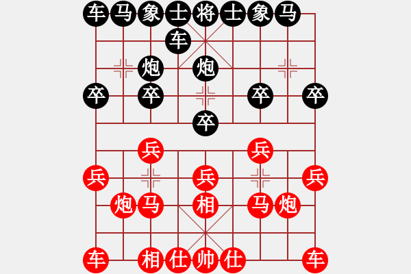 象棋棋譜圖片：飛相局先付任 電腦分析 - 步數(shù)：10 