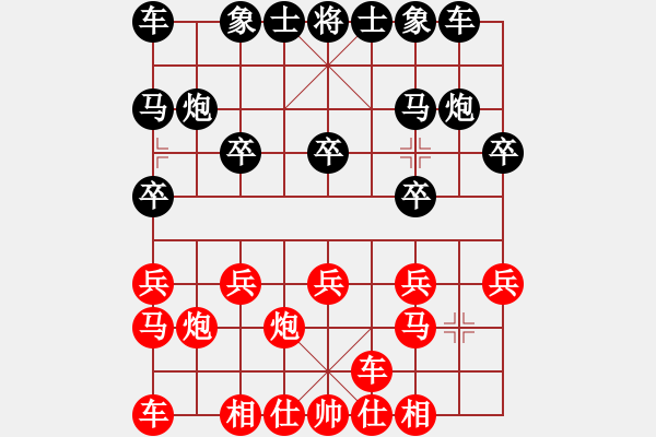 象棋棋譜圖片：濰坊衛(wèi)校[紅] -VS- 雨而雨[黑] - 步數(shù)：10 