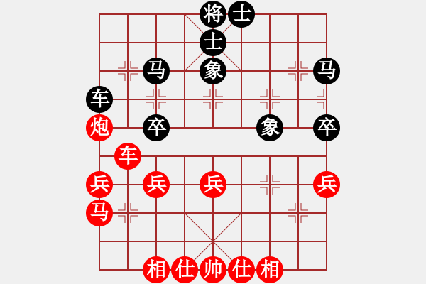 象棋棋谱图片：江西女大师(8级)-胜-醉棋渡河(2级) - 步数：40 