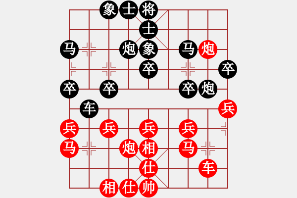 象棋棋譜圖片：以邊卒對(duì)飛相也很合理 可以下 - 步數(shù)：30 