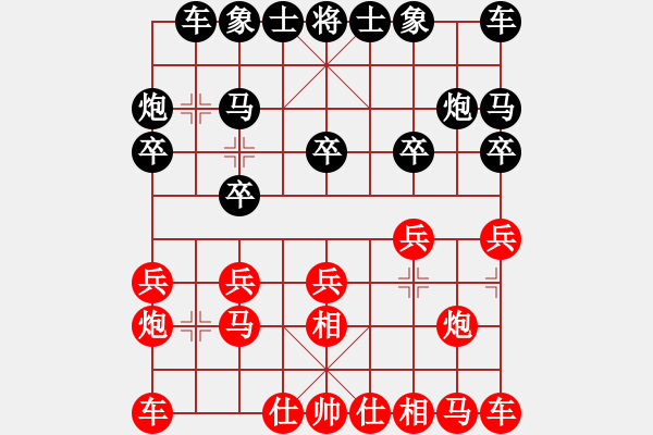 象棋棋谱图片：青州周贵杰 先和 寿光董波 - 步数：10 