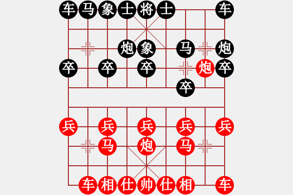 象棋棋譜圖片：八喜[紅] -VS- 博奕無(wú)雙[黑] - 步數(shù)：10 