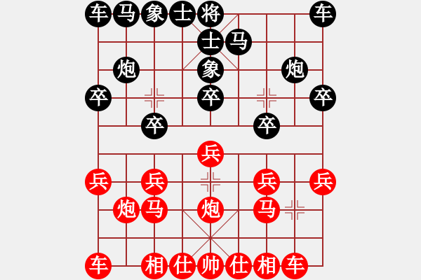 象棋棋譜圖片：1 - 步數(shù)：10 