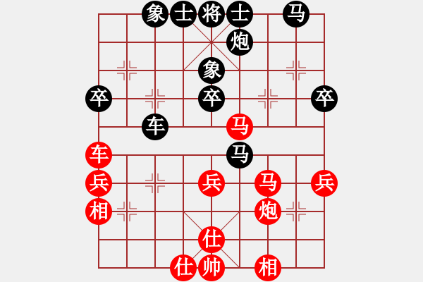 象棋棋譜圖片：瓜瓜是蛋蛋(日帥)-和-卡卡(月將) - 步數(shù)：40 