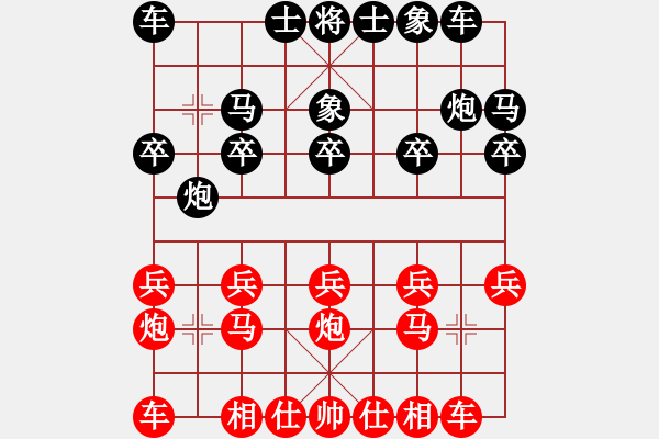 象棋棋譜圖片：中炮對單提馬(業(yè)三升業(yè)四評測對局)我先勝 - 步數(shù)：10 