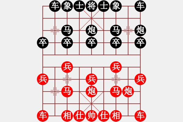 象棋棋譜圖片：齊魯七號(hào)(5級(jí))-勝-蕩劍回楓(1段)順炮進(jìn)三兵對(duì)直車 - 步數(shù)：10 