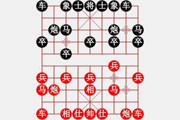 象棋棋譜圖片：因?yàn)樗訹1245437518] -VS- 黑旋風(fēng)[635364770] - 步數(shù)：10 