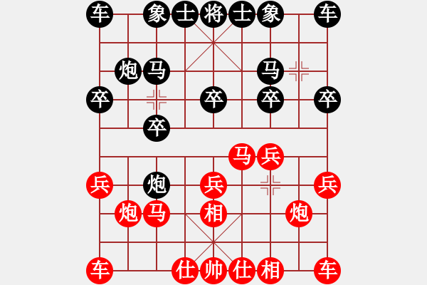 象棋棋谱图片：王老同(4星)-负-高斯(7星) - 步数：10 