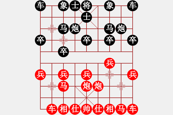 象棋棋譜圖片：楊俊芳[紅] -VS- bbboy002[黑] - 步數(shù)：10 