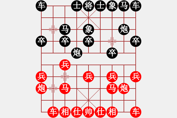 象棋棋譜圖片：哈哈[1245437518] -VS- 大哥[335678359] - 步數(shù)：10 