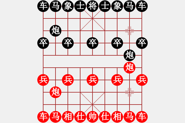 象棋棋譜圖片：五七炮對屏風馬挺７卒(1) - 步數(shù)：2 