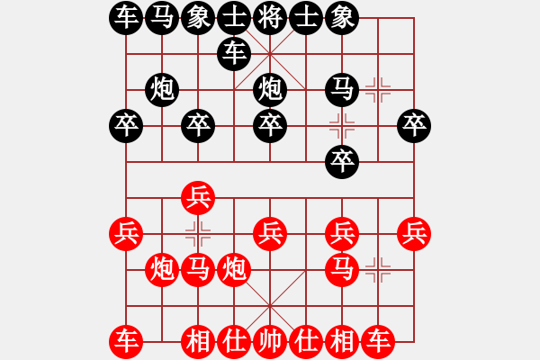 象棋棋譜圖片：過宮炮對(duì)黑7路卒左中炮（基本格式） - 步數(shù)：10 