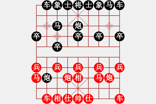 象棋棋譜圖片：心靜如水1978紅負(fù)葬心【仕角炮對進(jìn)７卒】 - 步數(shù)：10 