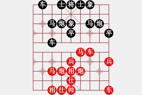 象棋棋譜圖片：分紅比例符合技術開 和 大森林 - 步數(shù)：30 