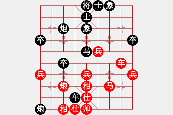 象棋棋谱图片：张松[神1-1] 先胜 付波涛[神1-1]  - 步数：40 