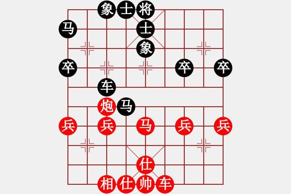 象棋棋譜圖片：百思不得棋解[575644877] -VS- 小雨[1085570254] - 步數(shù)：40 