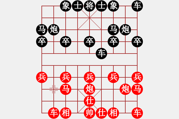 象棋棋譜圖片：軍旗王子[紅] -VS- ╰☆孤雁★[黑] - 步數(shù)：10 