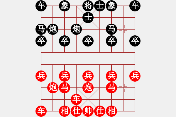 象棋棋譜圖片：橫才俊儒[292832991] -VS- 小心為妙[530617831] - 步數(shù)：10 