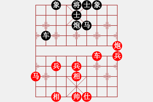 象棋棋譜圖片：五七炮互進三兵對屏風馬邊卒右馬外盤河 黑車1進3 馬2進1溫柔斬(天罡)-勝-友幫比賽三(電神) - 步數(shù)：100 