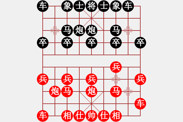 象棋棋譜圖片：神秘順炮 - 步數(shù)：10 