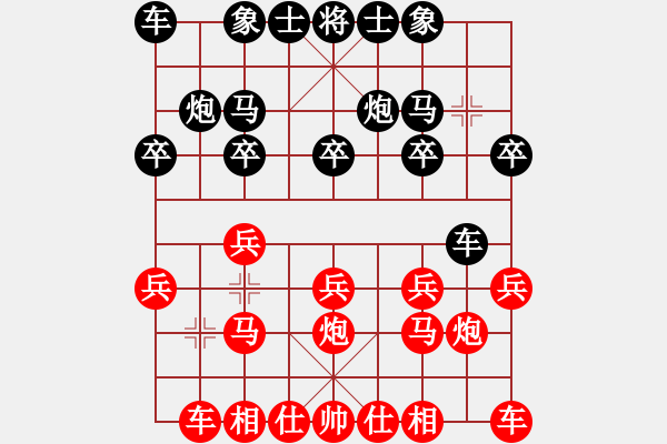 象棋棋譜圖片：仙人指路對黑左士角炮(旋風(fēng)14層先勝巫師專業(yè)級) - 步數(shù)：10 