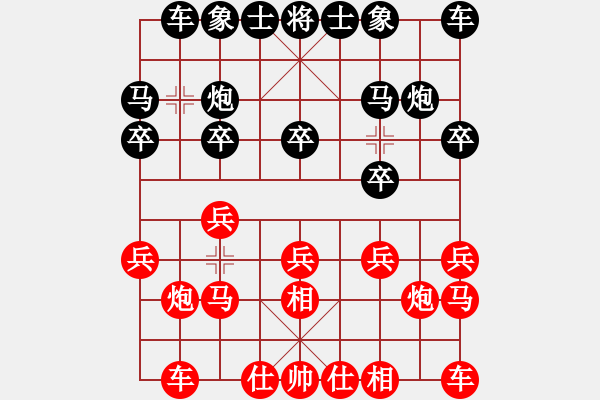 象棋棋譜圖片：貴人[紅] -VS- 拜師學棋ty[黑](2) - 步數(shù)：10 