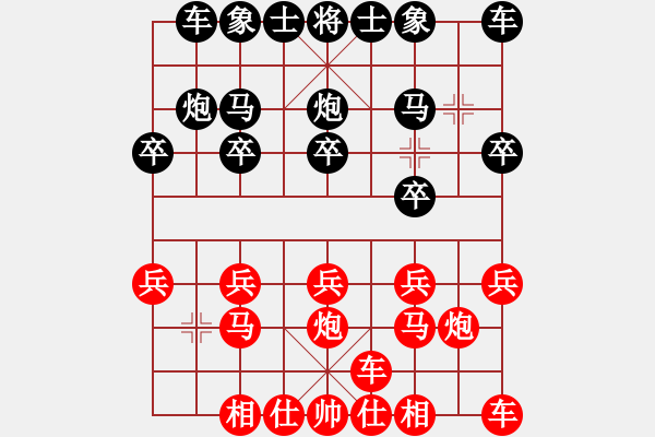 象棋棋譜圖片：秦天羽[紅] -VS- ㊣清龍(審核)[黑] - 步數(shù)：10 