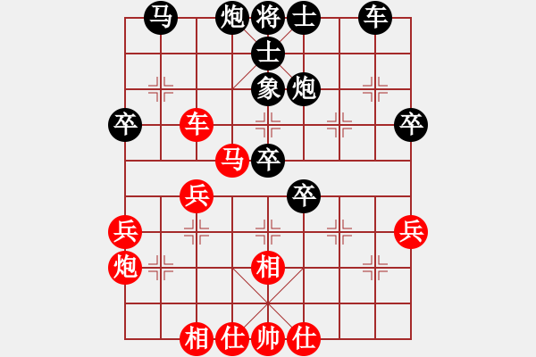 象棋棋譜圖片：laila(月將)-和-名嘴佩球(9段) - 步數(shù)：40 