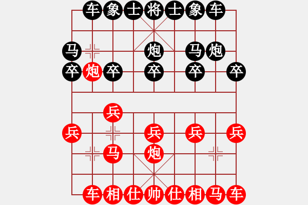 象棋棋譜圖片：葬心紅勝明天會(huì)更好11223344【仙人指路對(duì)中炮】 - 步數(shù)：10 